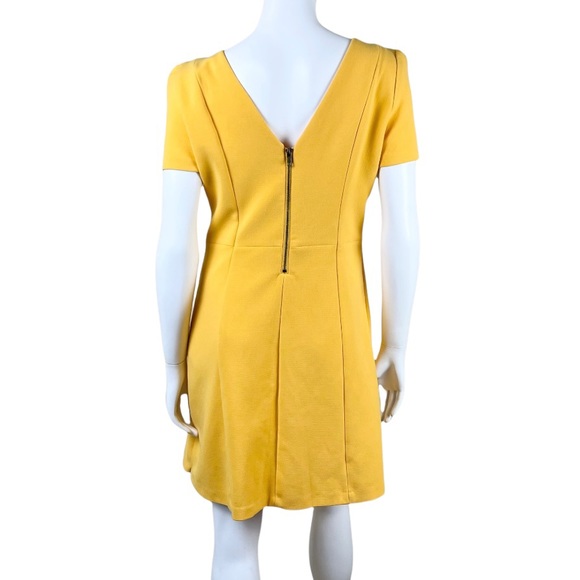 ZARA TRAFALUC Mod Retro A-Line Exposed Zipper Mini Dress L Boho Preppy 60s - Picture 5 of 11